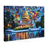 تابلو نقاشی Capitol at night اثر Leonid Afremov | کد SNR119