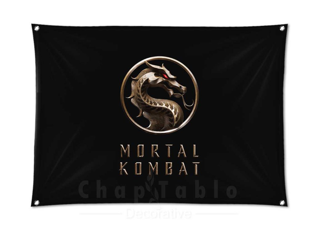 پرچم-گیمینگ-Mortal-kombat-طرح-لوگو